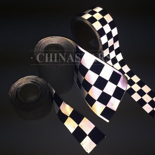 亮银TC拼搏手机官方网站入口布印刷方格 安全警示服用方格拼搏手机官方网站入口带