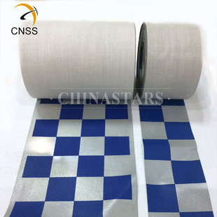 亮银TC拼搏手机官方网站入口布印刷方格 安全警示服用方格拼搏手机官方网站入口带