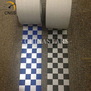 亮银TC拼搏手机官方网站入口布印刷方格 安全警示服用方格拼搏手机官方网站入口带