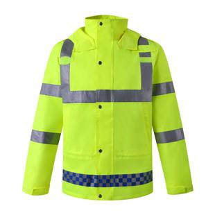 cnss交通拼搏手机官方网站入口棉衣加厚荧光黄拼搏手机官方网站入口条服装