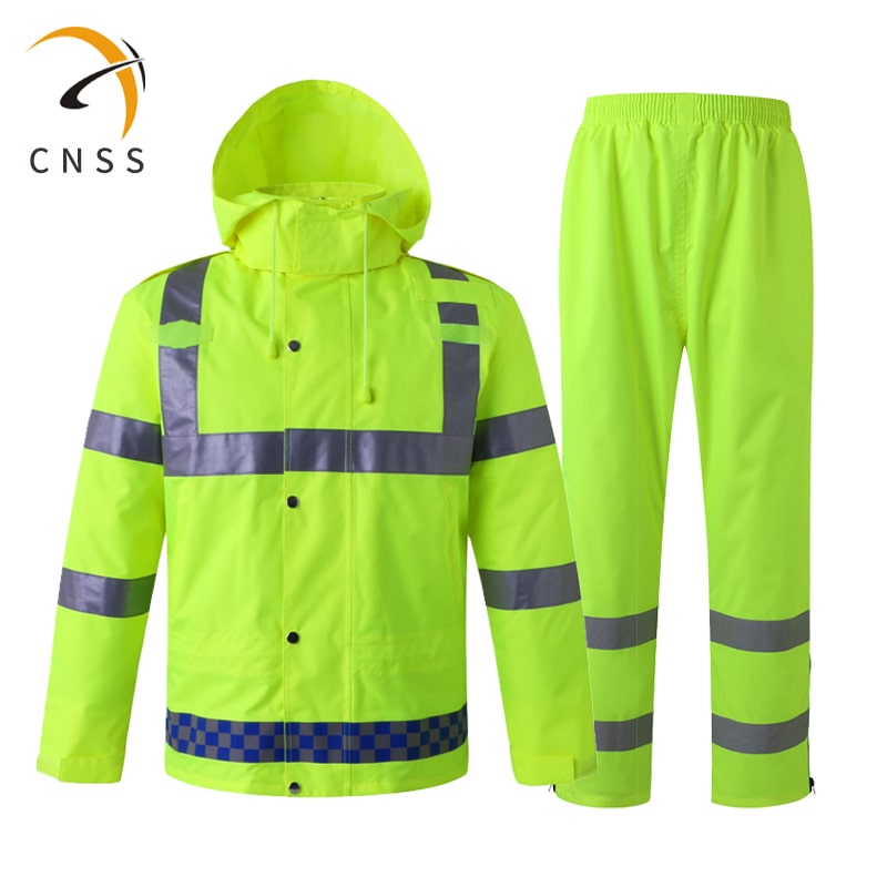 cnss交通拼搏（中国）棉衣加厚荧光黄拼搏（中国）条服装