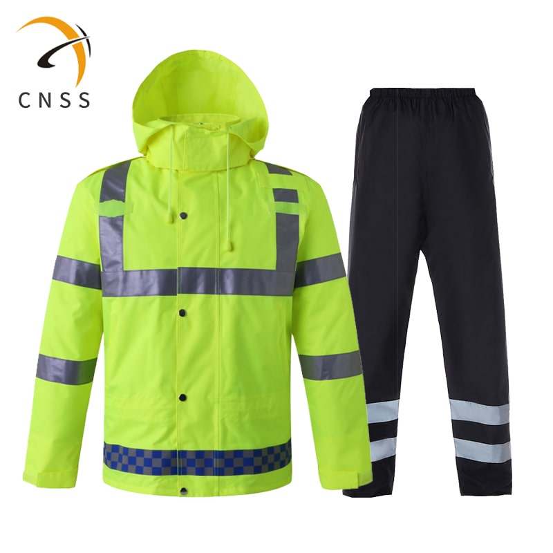 cnss交通拼搏（中国）棉衣加厚荧光黄拼搏（中国）条服装