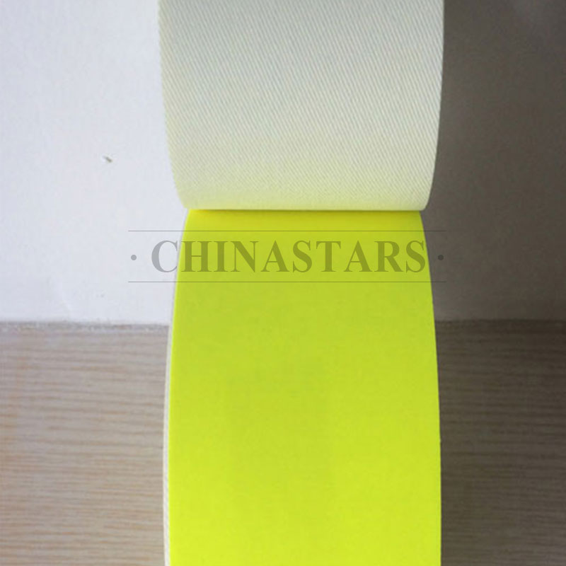 荧光黄全棉阻燃拼搏（中国）布
